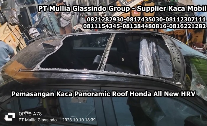 Pemasangan Kaca Atap Panoramic Roof Honda New HRV di Tangerang