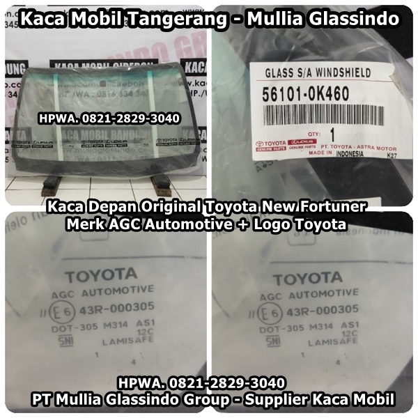 Jual dan Pasang Kaca Mobil Toyota Fortuner Tangerang Original